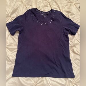 Allison Daley Navy Short Sleeve Tee